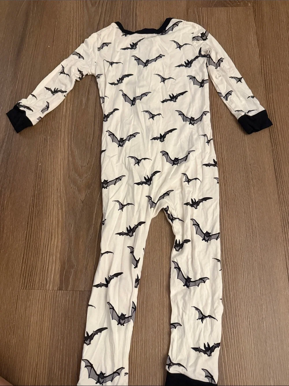 Kyte baby bamboo Zippered Romper in bat print - 3T
